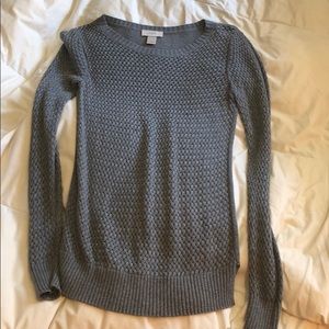 Loft gray waffle pattern sweater